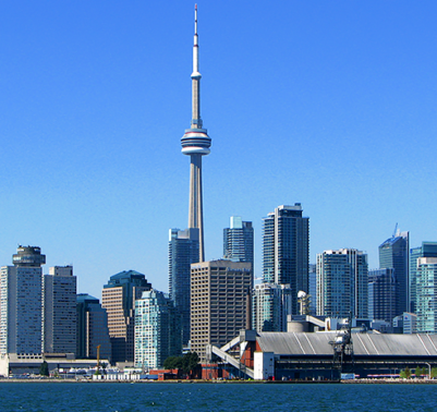 toronto skyline and water front